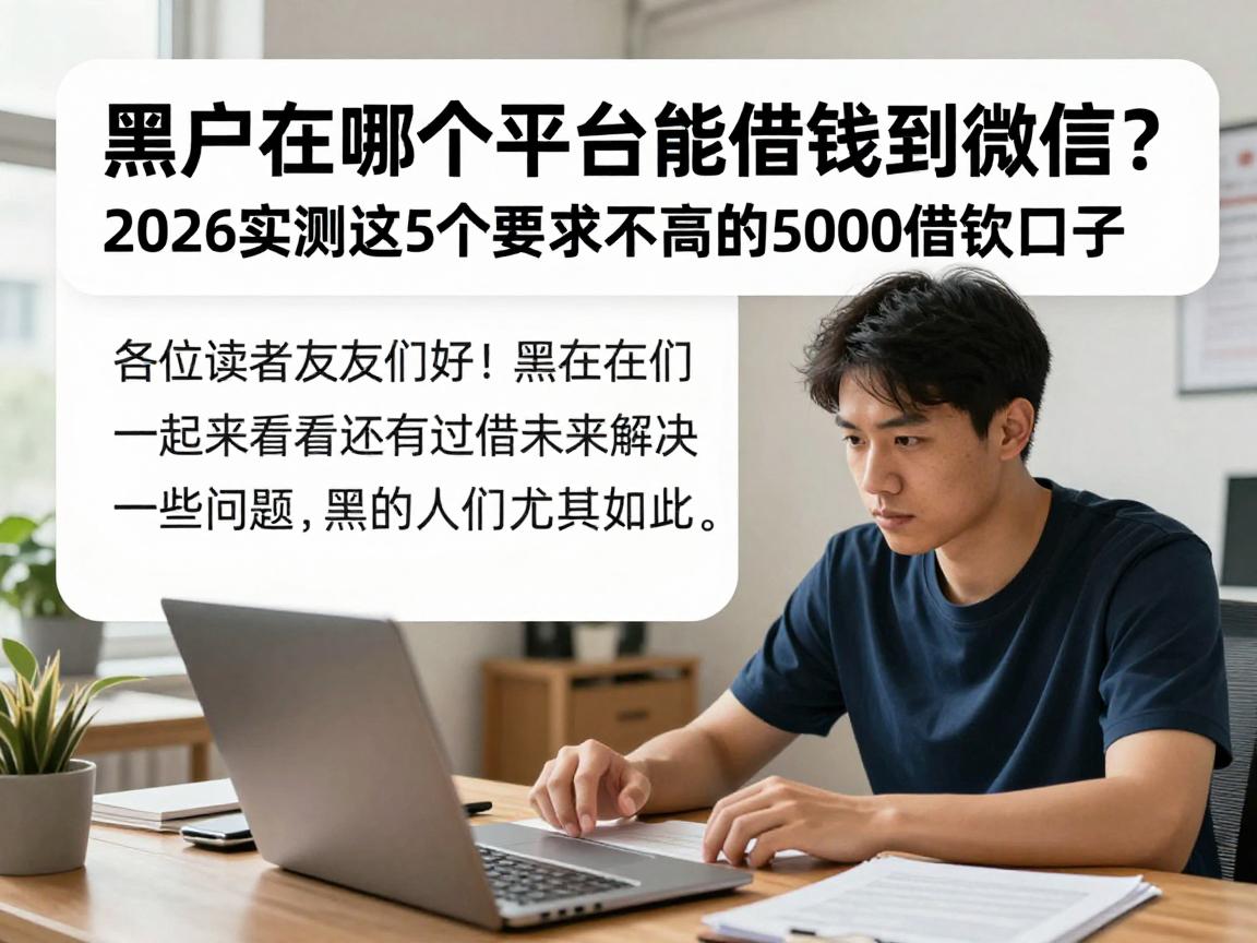 黑户在哪个平台能借钱到微信？2026实测这5个要求不高的5000借款口子