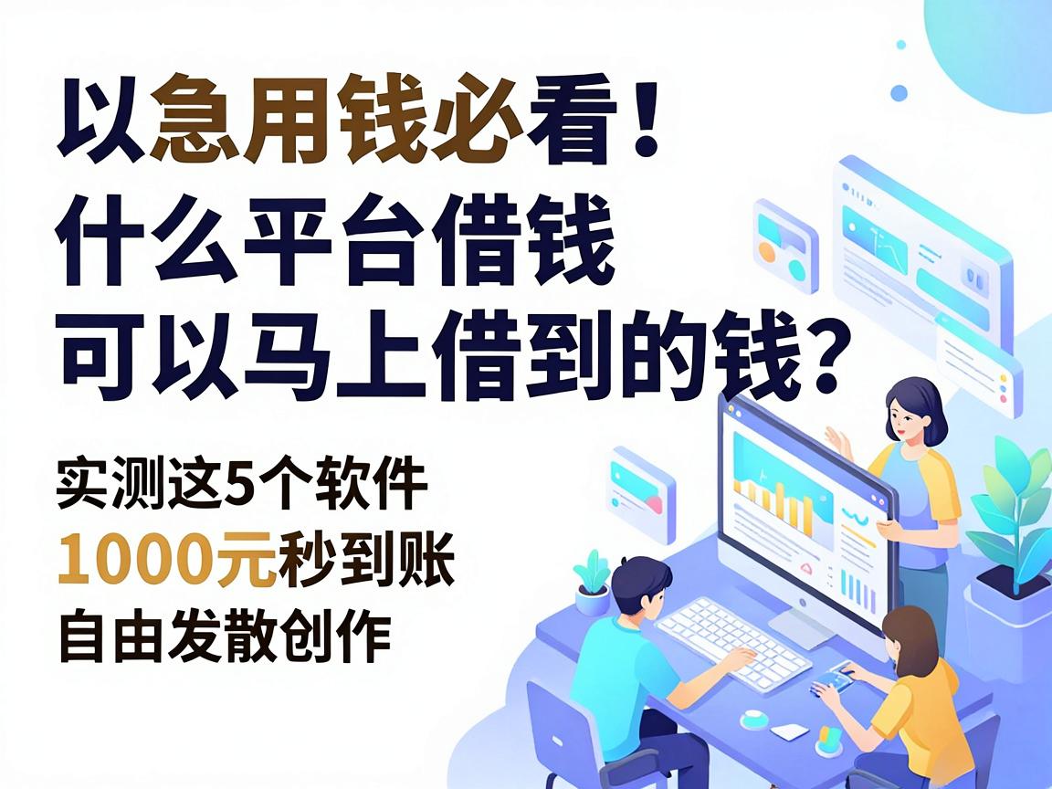 急用钱必看!什么平台借钱可以马上借到的钱?实测这5个软件1000元秒到账