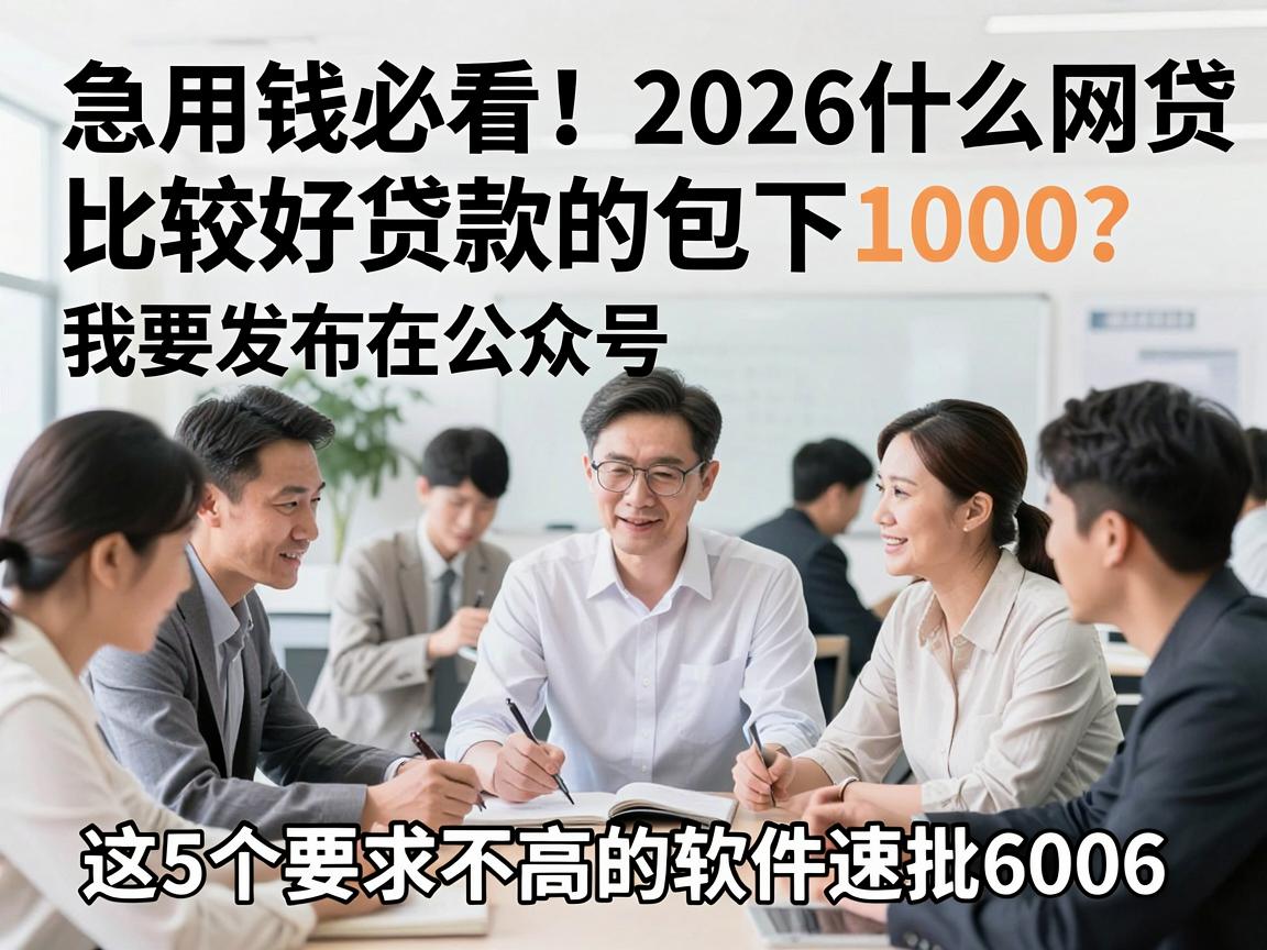急用钱必看!2026什么网贷比较好贷款的包下1000?这5个要求不高的软件速批6000!