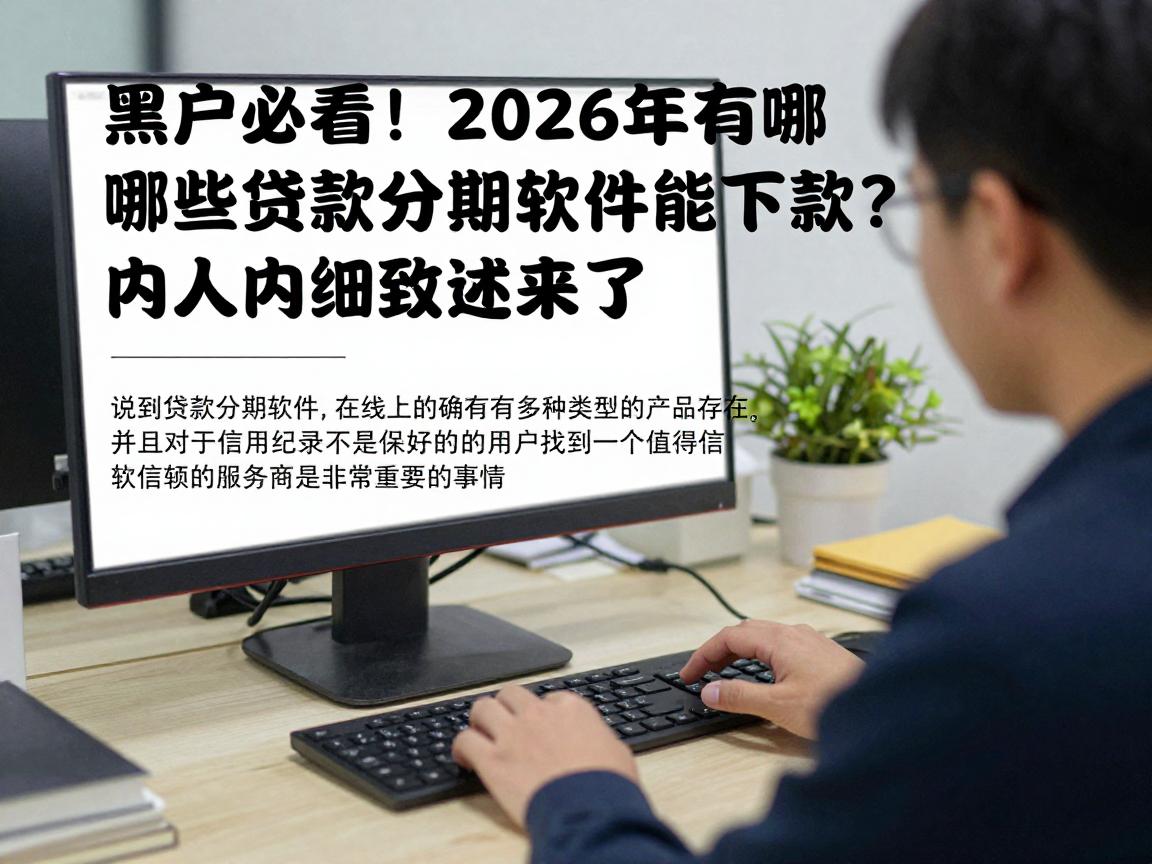 黑户必看!2026年有哪些贷款分期软件能下款?内行人细致叙述来了
