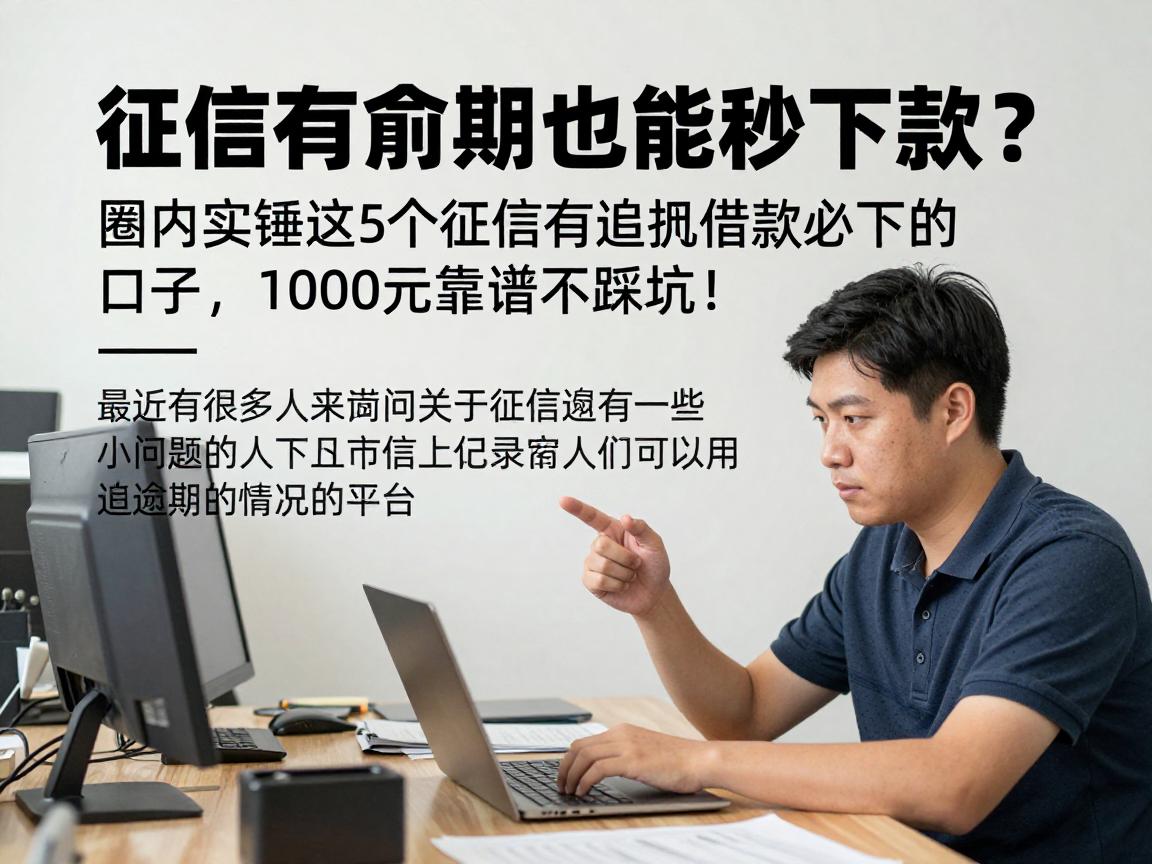 征信有逾期也能秒下款?圈内实锤这5个征信有逾期借款必下的口子,1000元靠谱不踩坑!