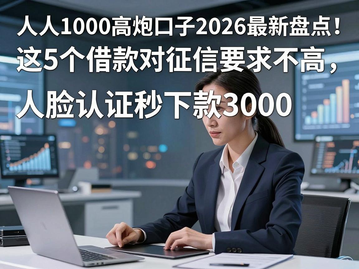 人人1000高炮口子2026最新盘点!这5个借款对征信要求不高,人脸认证秒下款3000