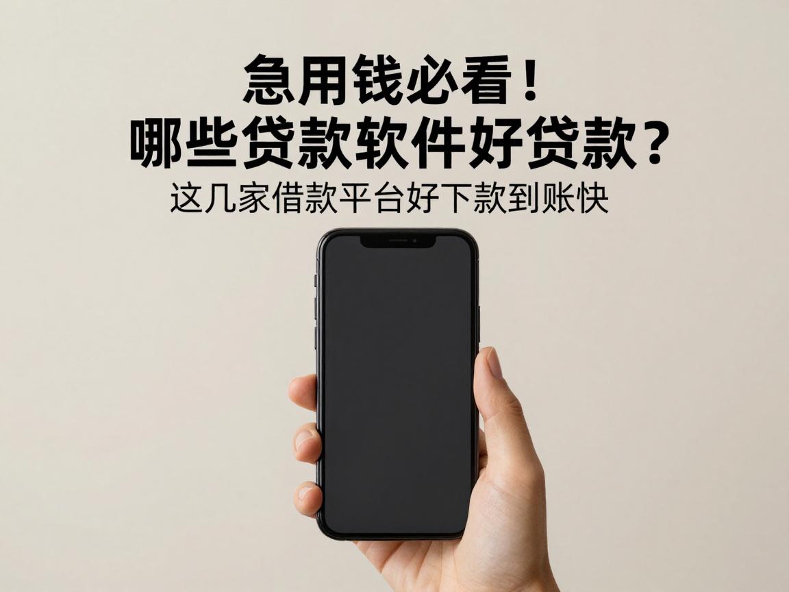 急用钱必看!哪些贷款软件好贷款?这几家借款平台好下款到账快