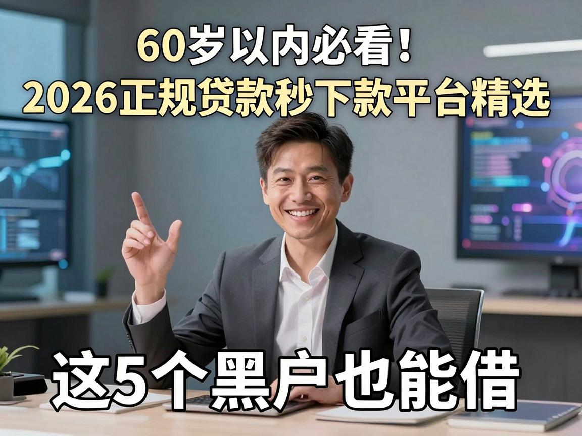 60岁以内必看!2026正规贷款秒下款平台精选,这5个黑户也能借
