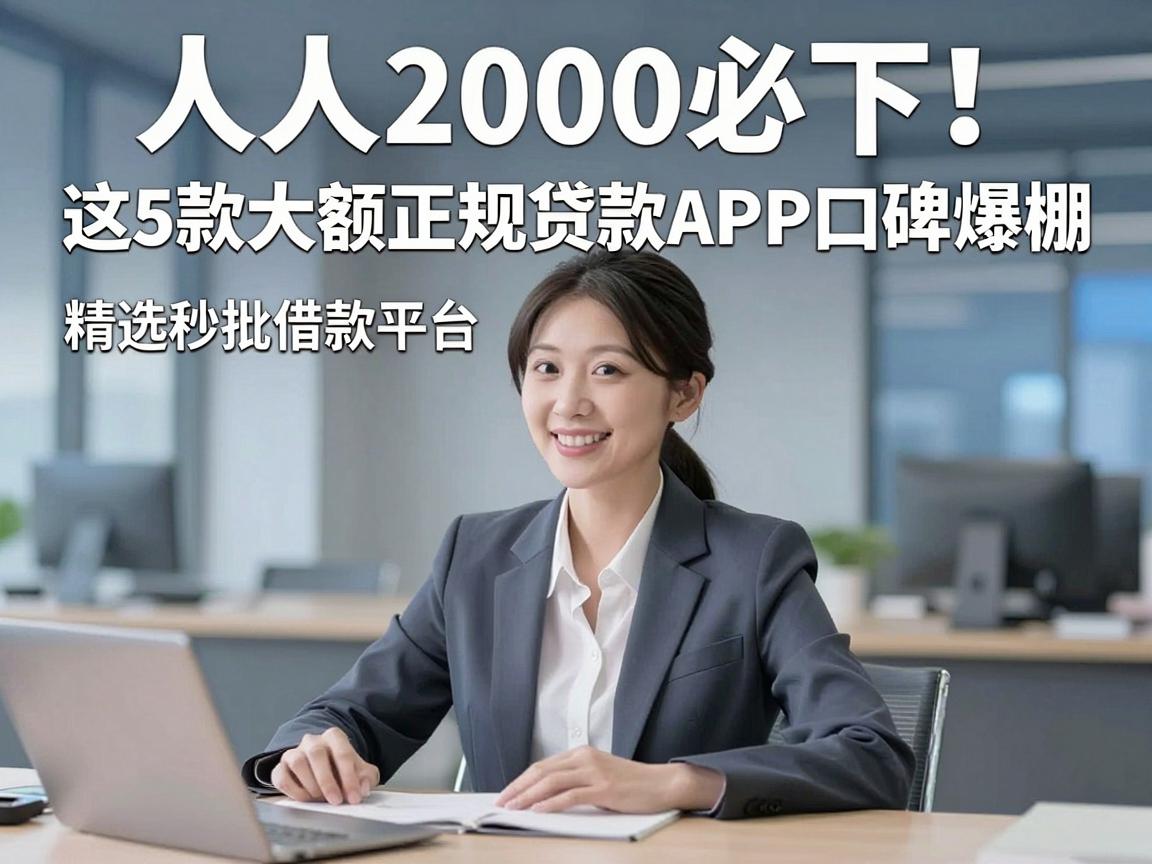 人人2000必下！这5款大额正规贷款APP口碑爆棚，精选秒批借款平台