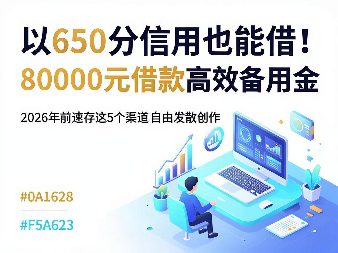 650分信用也能借!80000元借款高效备用金,2026年前速存这5个渠道