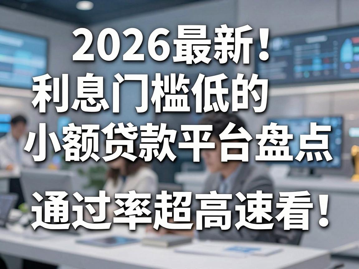 2026最新！利息门槛低的小额贷款平台盘点，通过率超高速看