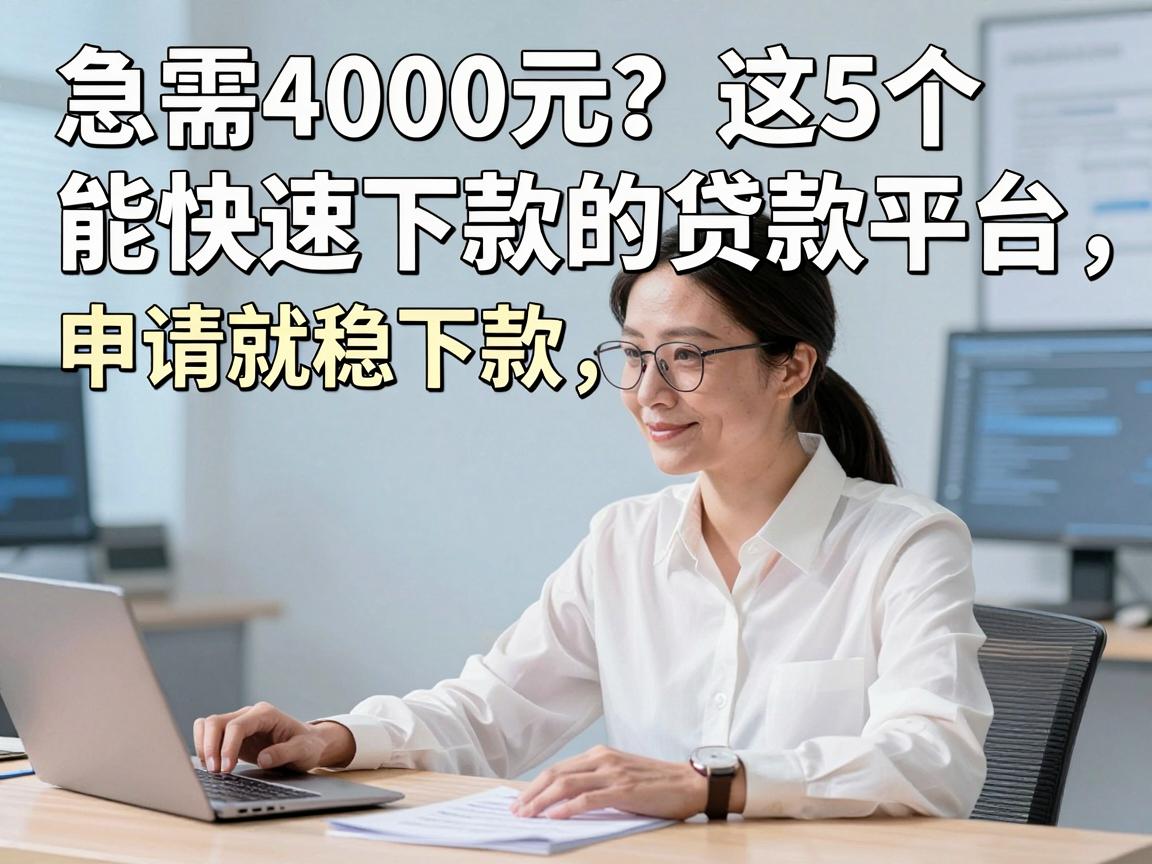 急需4000元？这5个能快速下款的贷款平台，申请就稳下款！