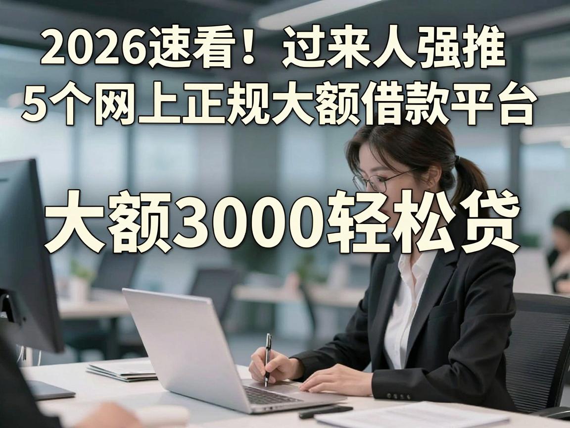 2026速看!过来人强推5个网上正规大额借款平台,大额3000轻松贷