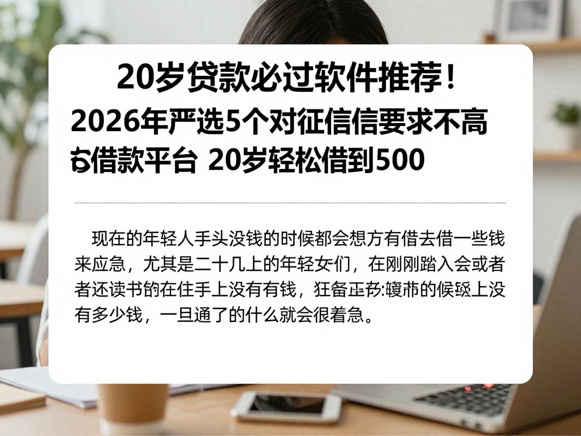 20岁贷款必过软件推荐!2026年严选5个对征信要求不高的借款平台,20岁轻松借到500