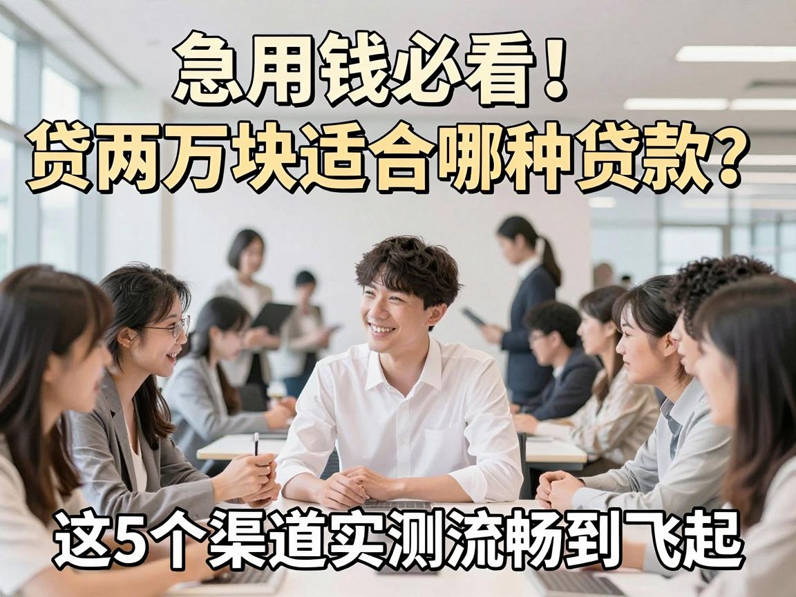 急用钱必看!贷两万块适合哪种贷款?这5个渠道实测流畅到飞起