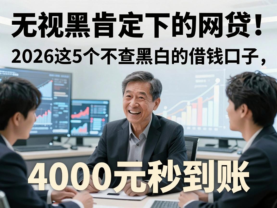 无视黑白肯定下的网贷！2026这5个不查黑白的借钱口子，4000元秒到账