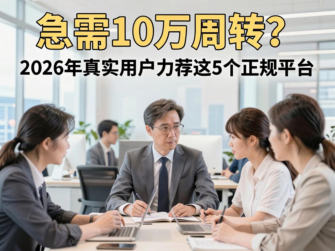 急需10万周转?2026年真实用户力荐这5个正规平台,最后一个还能借500应急!