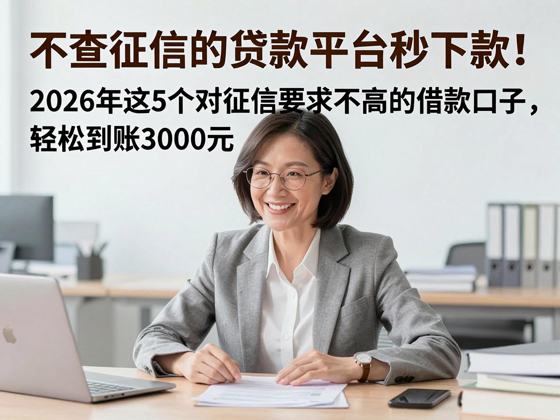 不查征信的贷款平台秒下款!2026年这5个对征信要求不高的借款口子,轻松到账3000元