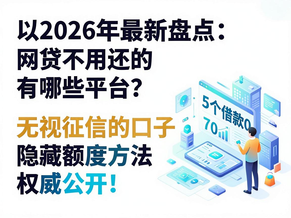 2026年最新盘点:网贷不用还的有哪些平台?这5个借款7000无视征信的口子隐藏额度方法权威公开!