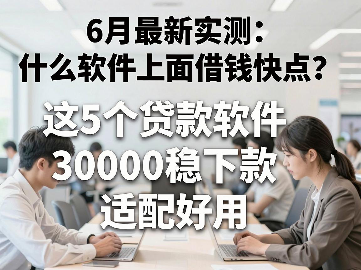 6月最新实测:什么软件上面借钱快点?这5个贷款软件30000稳下款、适配好用