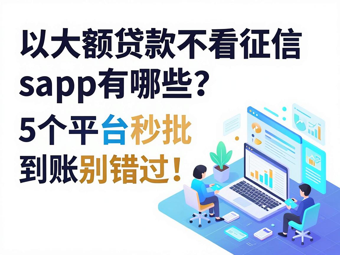 大额贷款不看征信的app有哪些？这5个平台秒批到账别错过！
