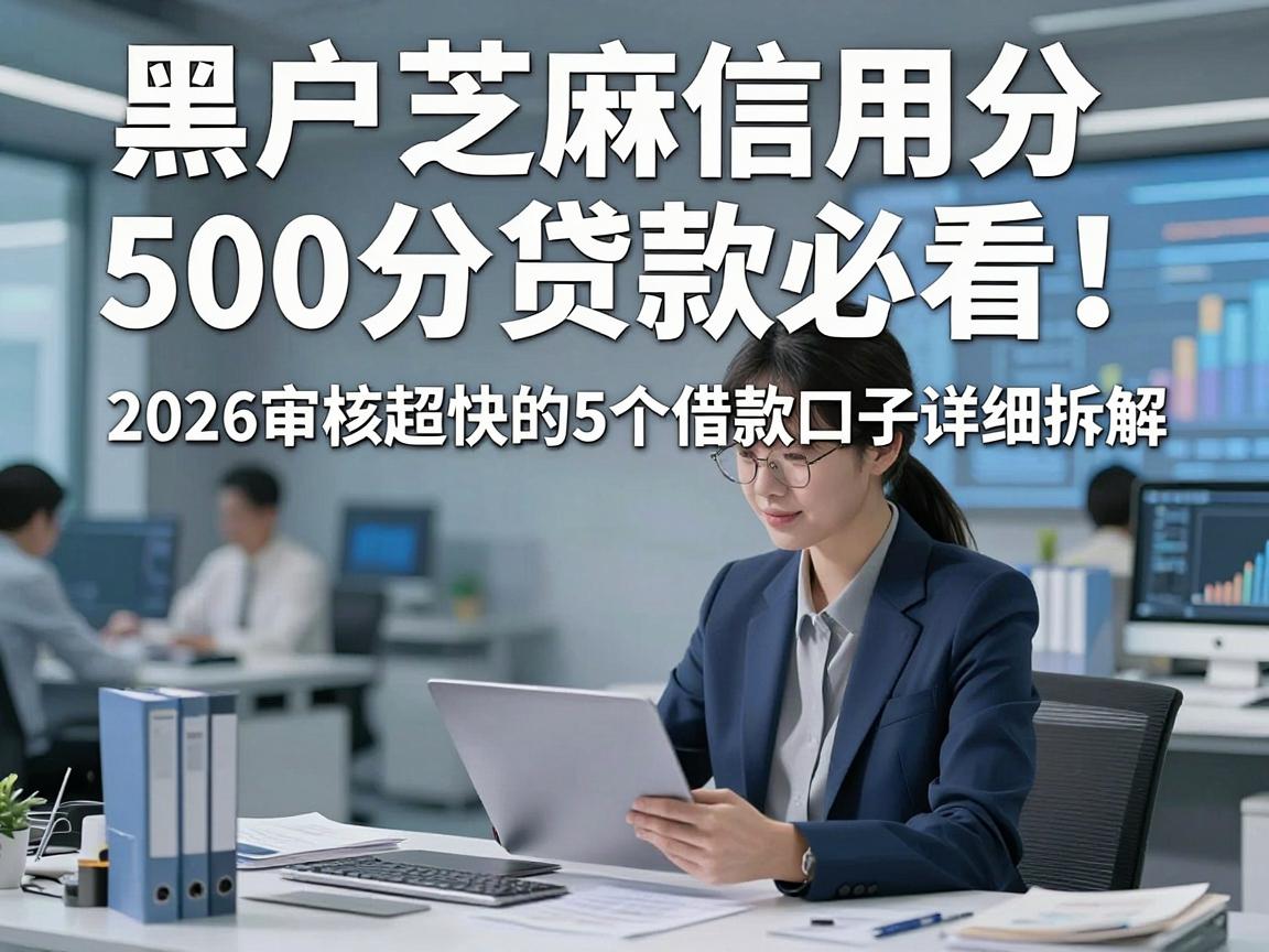 黑户芝麻信用分500分贷款必看!2026审核超快的5个借款口子详细拆解