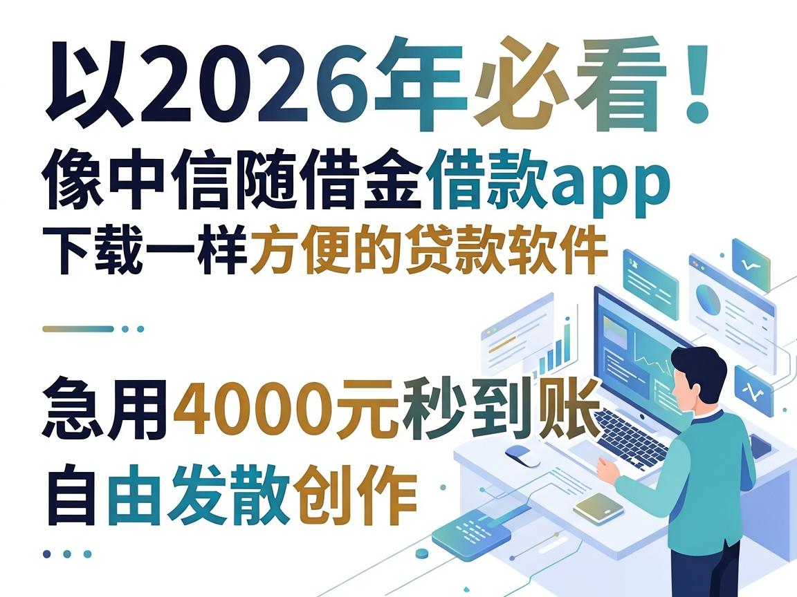 2026年必看!盘点5个像中信随借金借款app下载一样方便的贷款软件,急用4000元秒到账