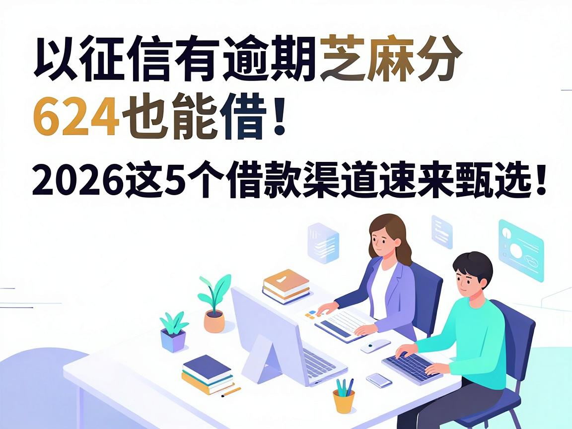 征信有逾期芝麻分624也能借!2026这5个借款渠道速来甄选!