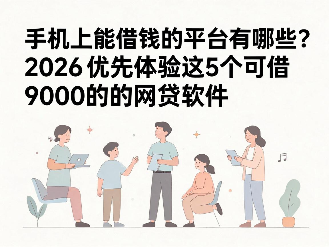 手机上能借钱的平台有哪些?2026优先体验这5个可借9000的网贷软件