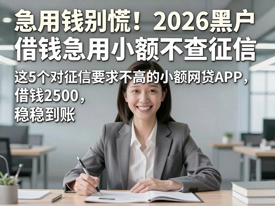 急用钱别慌!2026黑户借钱急用小额不查征信,这5个对征信要求不高的小额网贷APP,借钱2500稳稳到账