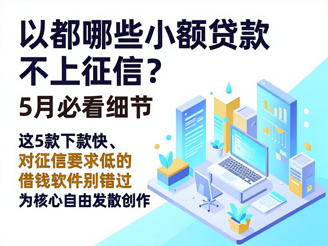 都哪些小额贷款不上征信?5月必看细节,这5款下款快、对征信要求低的借钱软件别错过