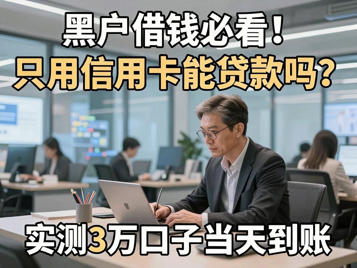 黑户借钱必看!只用信用卡能贷款吗?实测3万口子当天到账