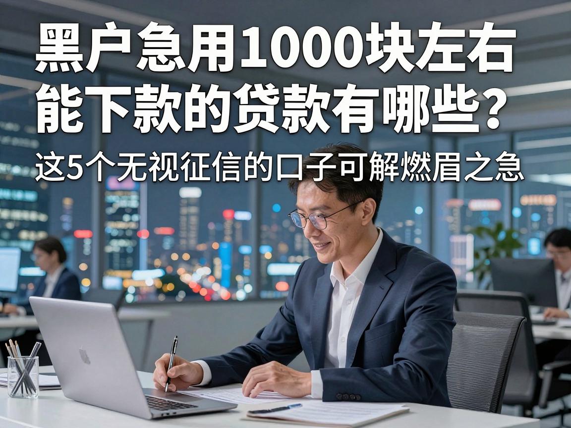 黑户急用1000块左右能下款的贷款有哪些?这5个无视征信的口子可解燃眉之急!