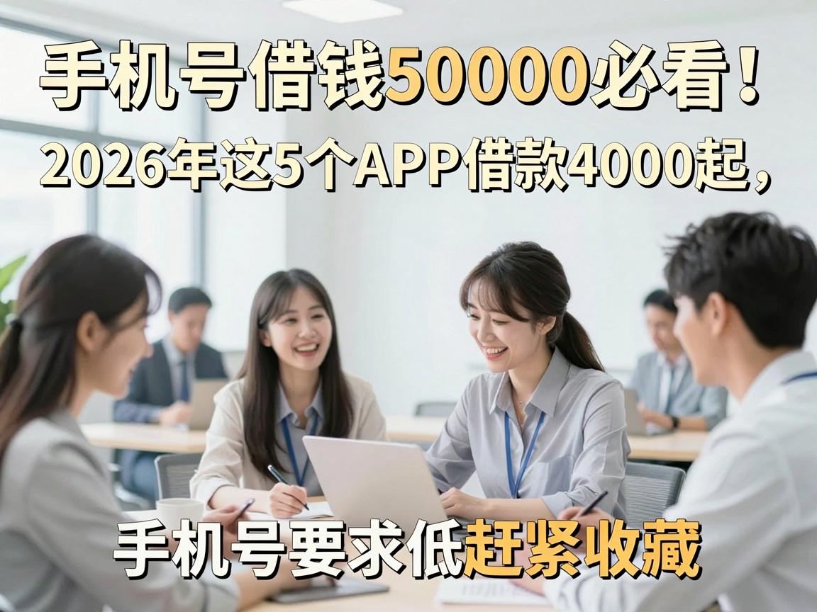 手机号借钱50000必看!2026年这5个APP借款4000起,手机号要求低赶紧收藏
