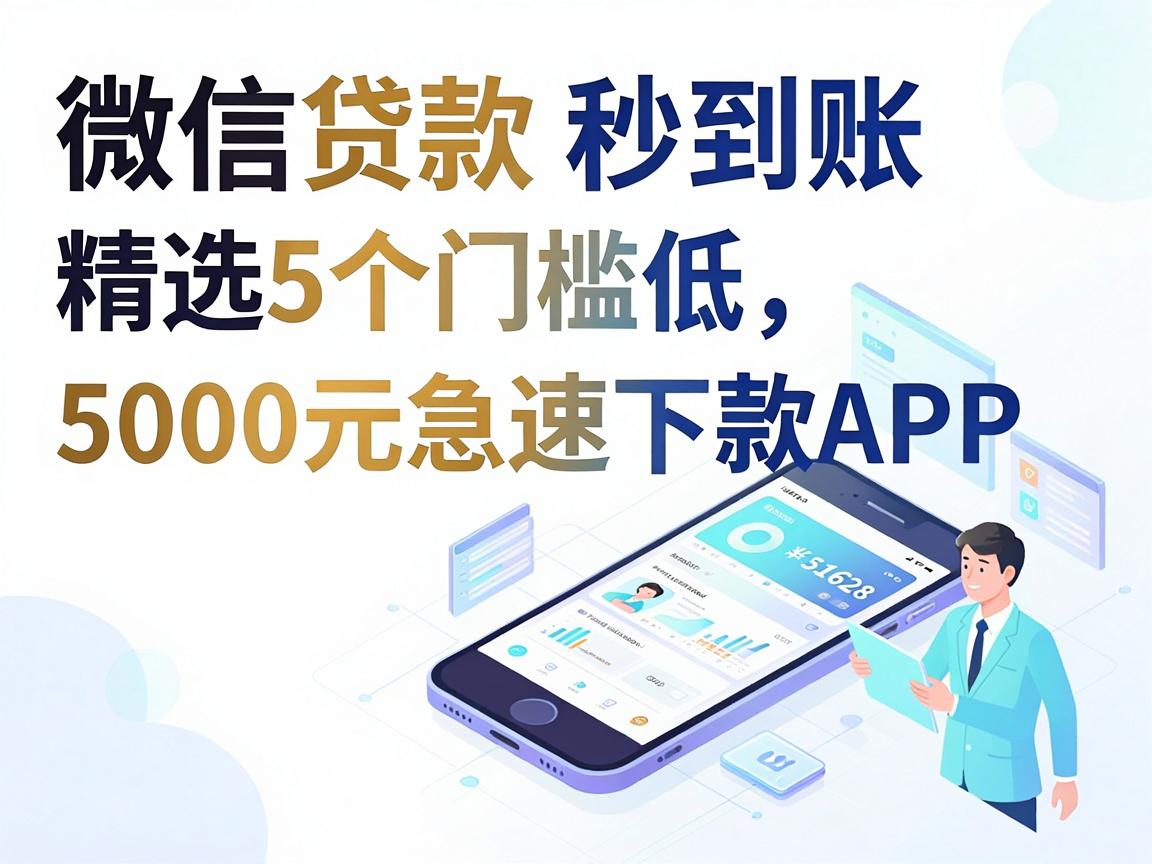 微信贷款秒到账无需人脸识别，精选5个门槛低、5000元急速下款APP