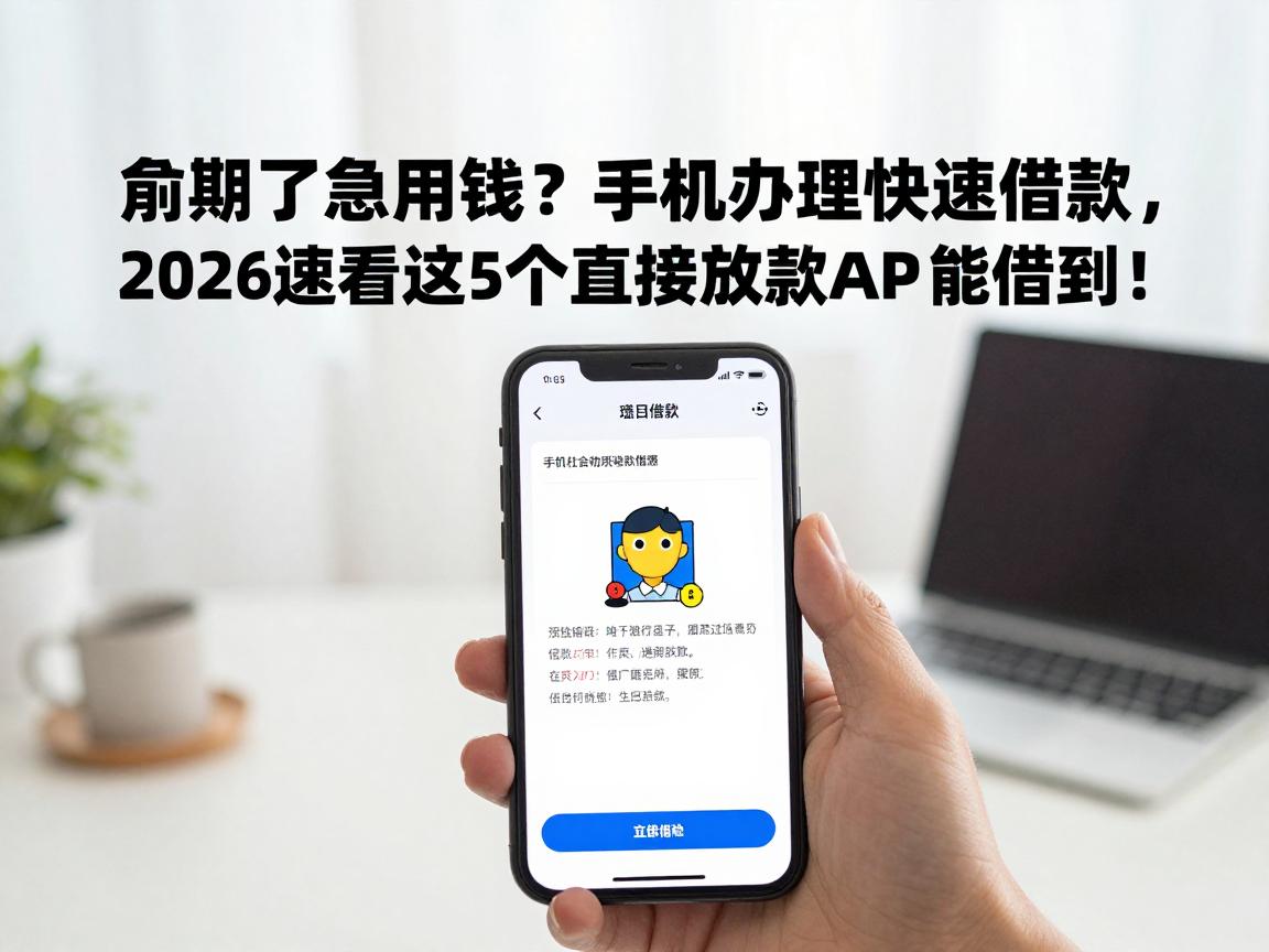 逾期了急用钱？手机办理快速借款，2026速看这5个直接放款APP还能借到！