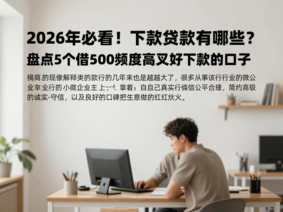 2026年必看!下款容易金额大的贷款有哪些?盘点5个借5000额度高又好下款的口子