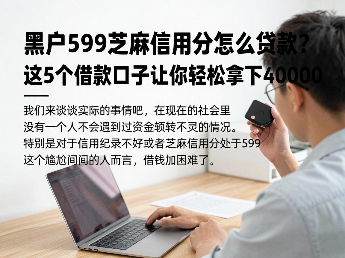 黑户599芝麻信用分怎么贷款?这5个借款口子让你轻松拿下40000
