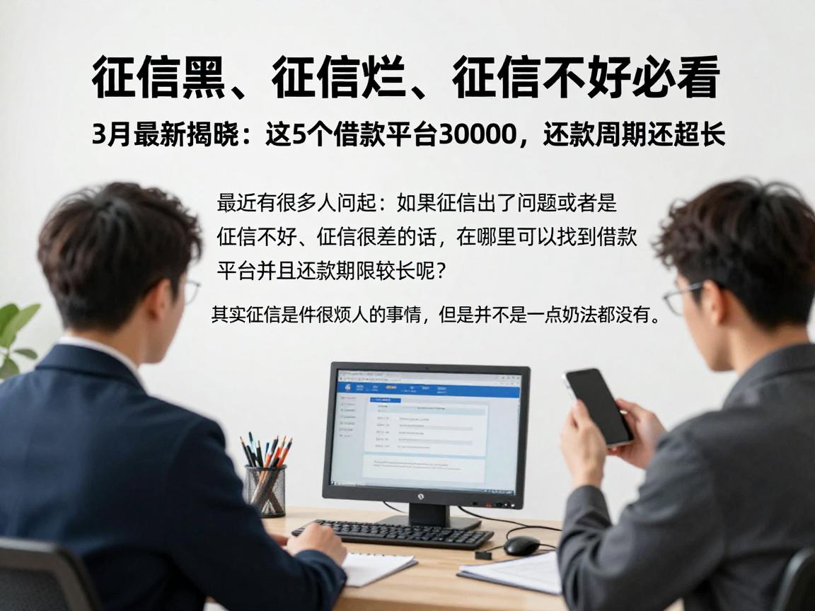 征信黑、征信烂、征信不好必看！3月最新揭晓：这5个借款平台不仅借钱30000，还款周期还超长