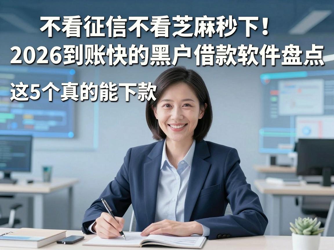不看征信不看芝麻秒下!2026到账快的黑户借款软件盘点,这5个真的能下款!