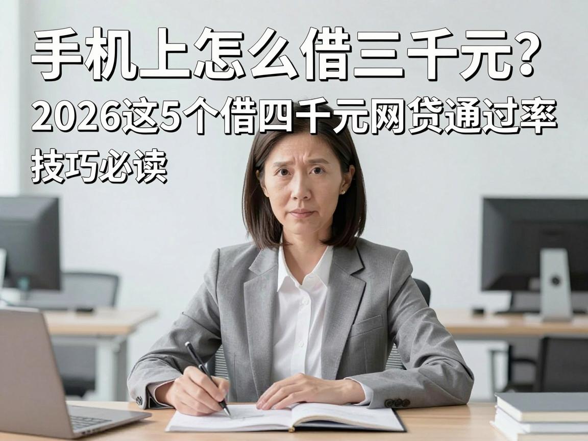 手机上怎么借三千元？2026这5个借四千元网贷通过率暴涨技巧必读！