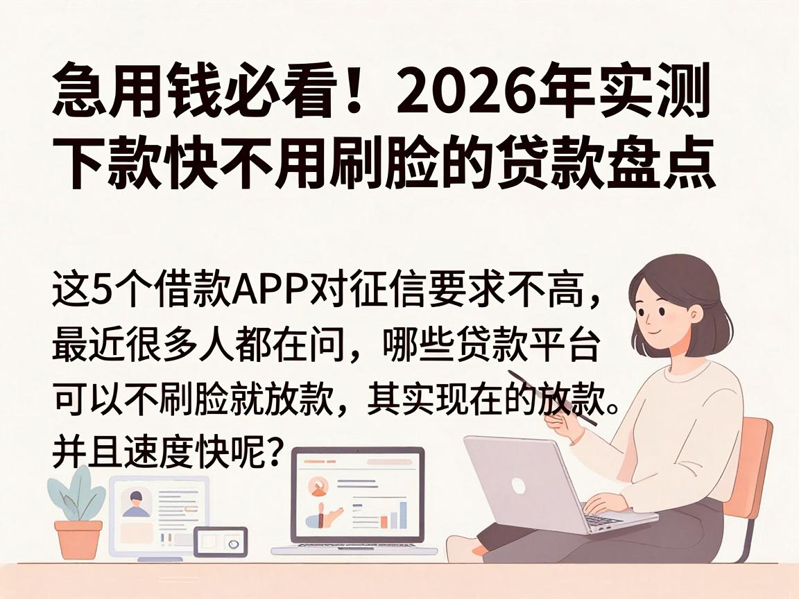 急用钱必看!2026年实测下款快不用刷脸的贷款盘点,这5个借款APP对征信要求不高