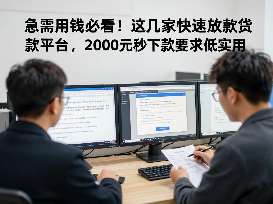 急需用钱必看!这几家快速放款的贷款平台,2000元秒下款要求低超实用