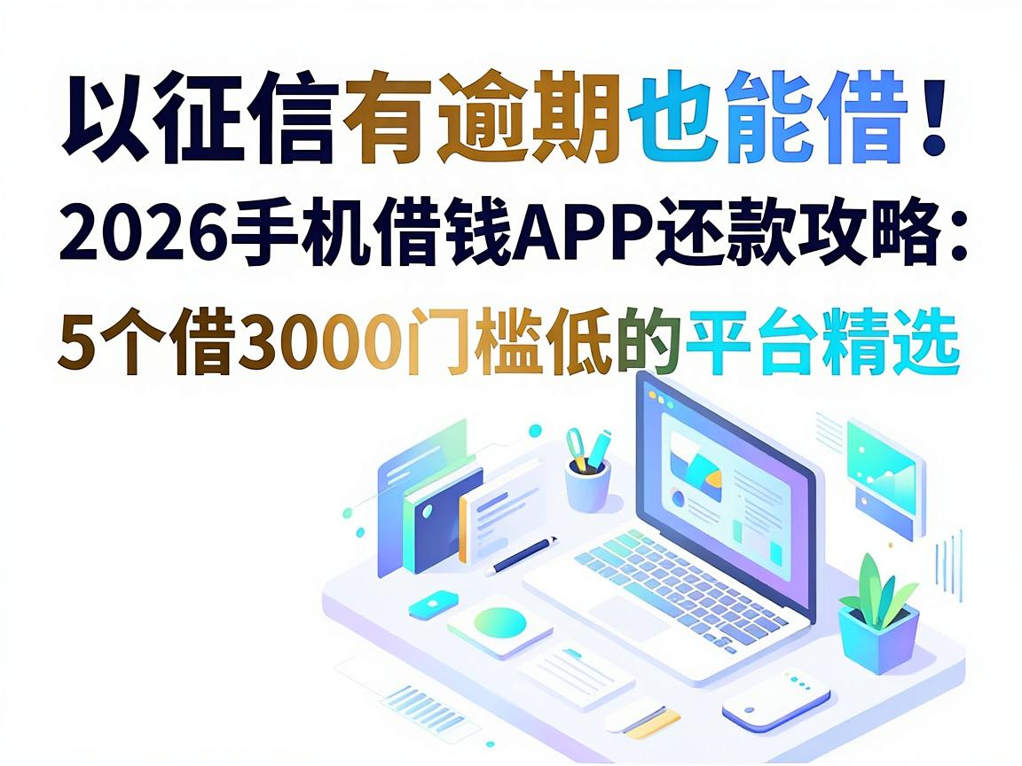 征信有逾期也能借!2026手机借钱APP还款攻略:5个借3000门槛低的平台精选