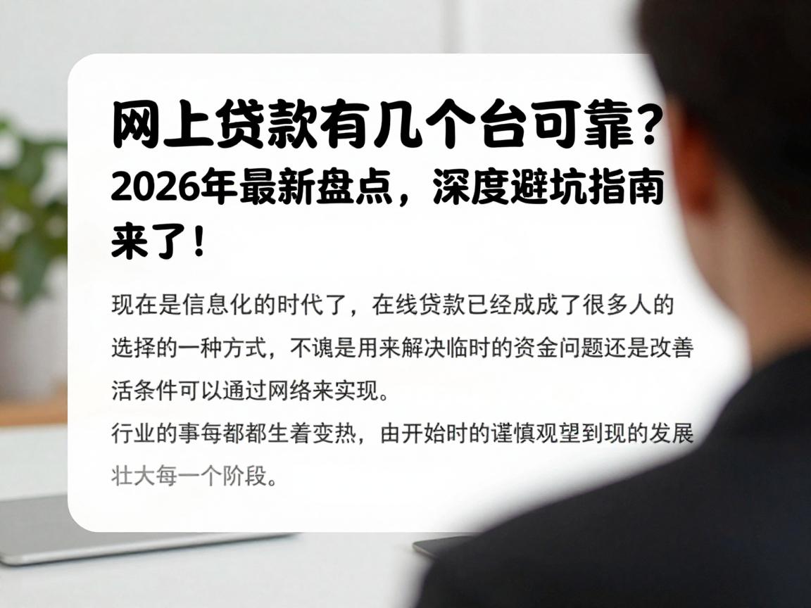 网上贷款有几个平台可靠?2026年最新盘点,深度避坑指南来了!