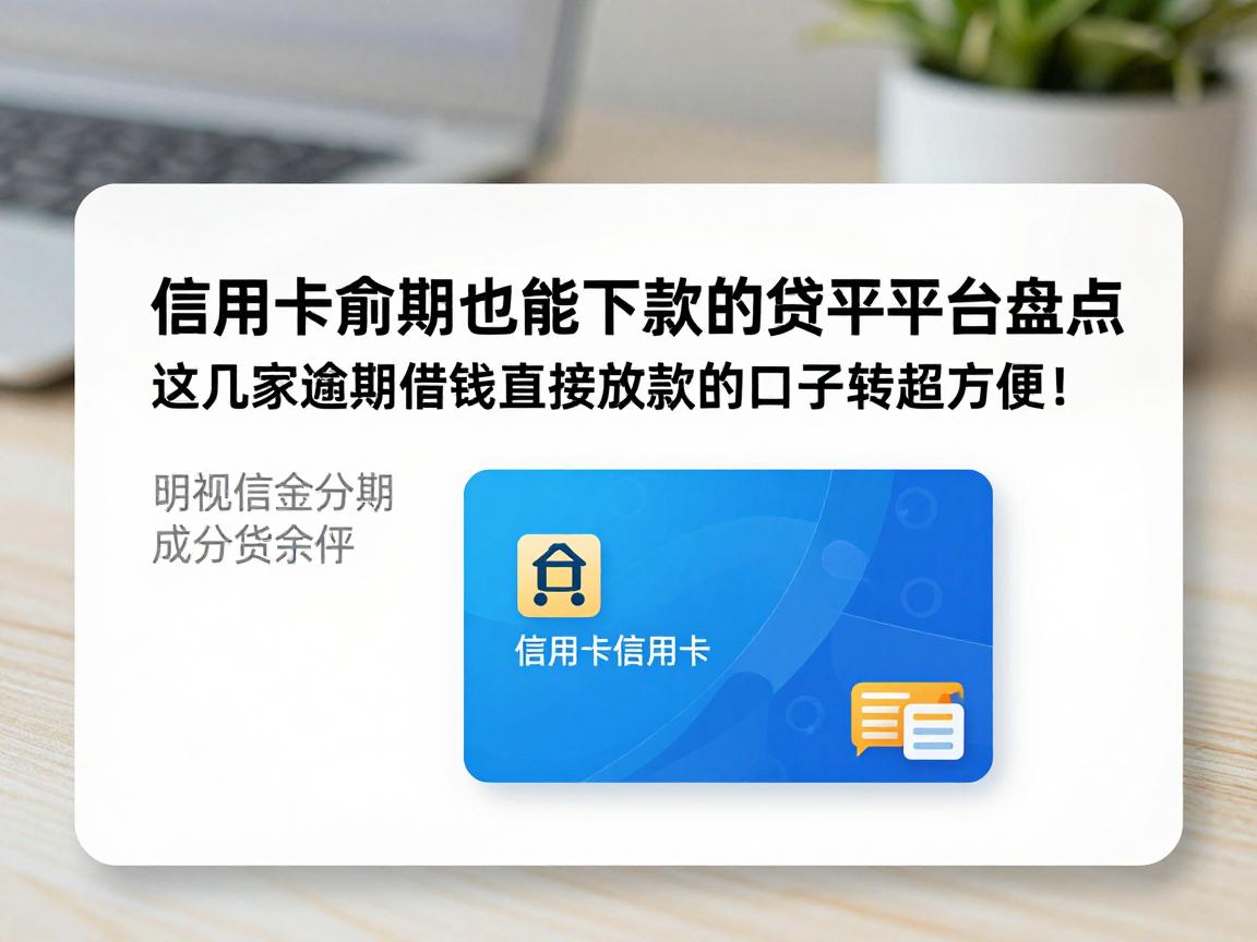 信用卡逾期也能下款的网贷平台盘点,这几家逾期借钱直接放款的口子周转超方便!
