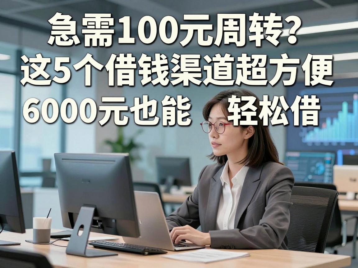 急需100元周转?这5个借钱渠道超方便,6000元也能轻松借!