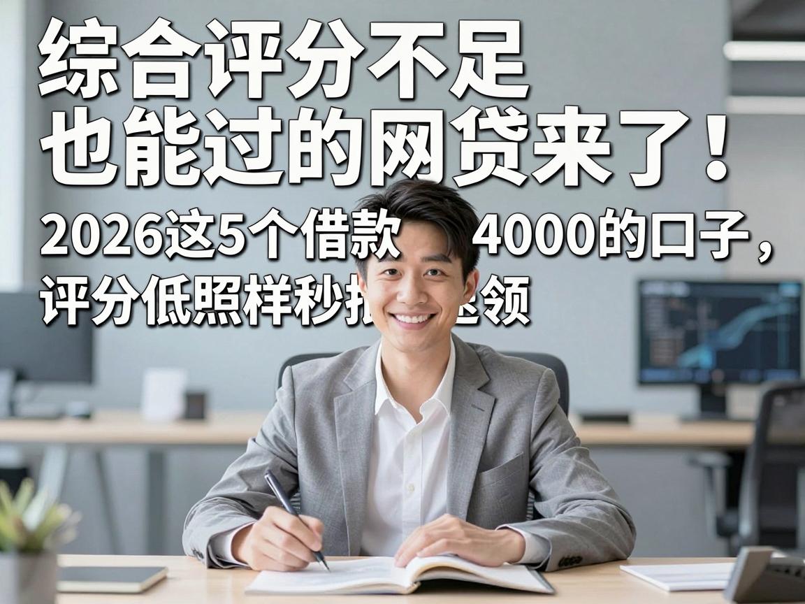 综合评分不足也能过的网贷来了!2026这5个借款4000的口子,评分低照样秒批速领