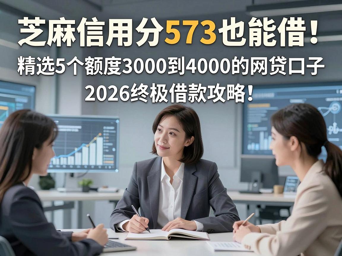 芝麻信用分573也能借!精选5个额度3000到4000的网贷口子,2026终极借款攻略