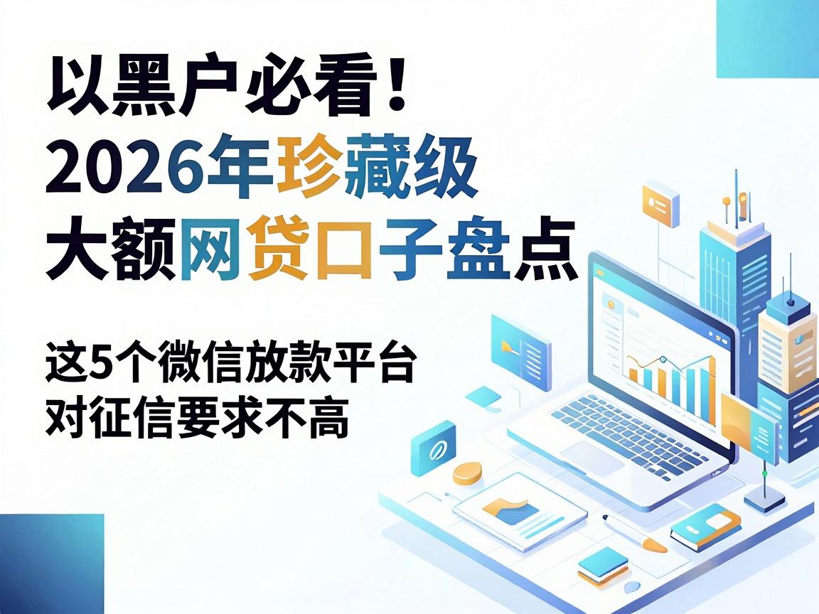 黑户必看!2026年珍藏级大额网贷口子盘点,这5个微信放款平台对征信要求不高