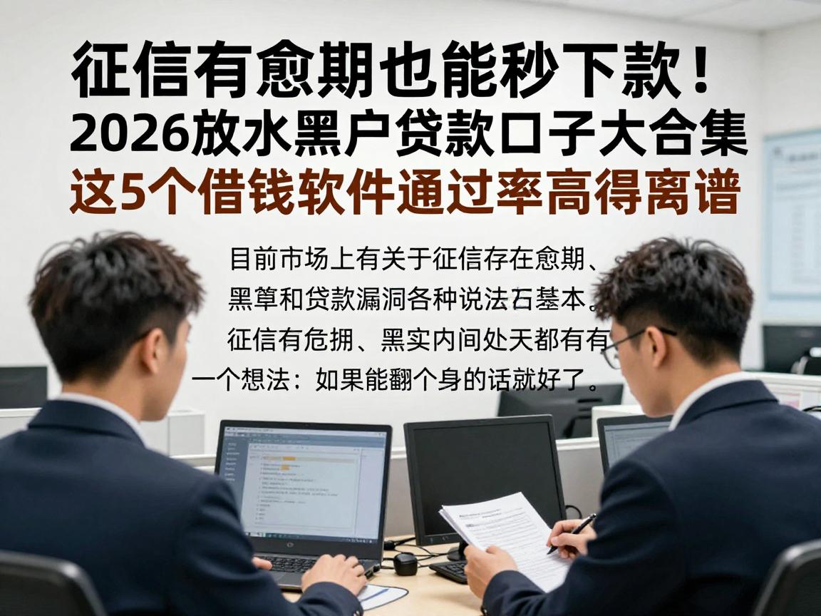 征信有逾期也能秒下款!2026放水黑户贷款口子大合集,这5个借钱软件通过率高得离谱