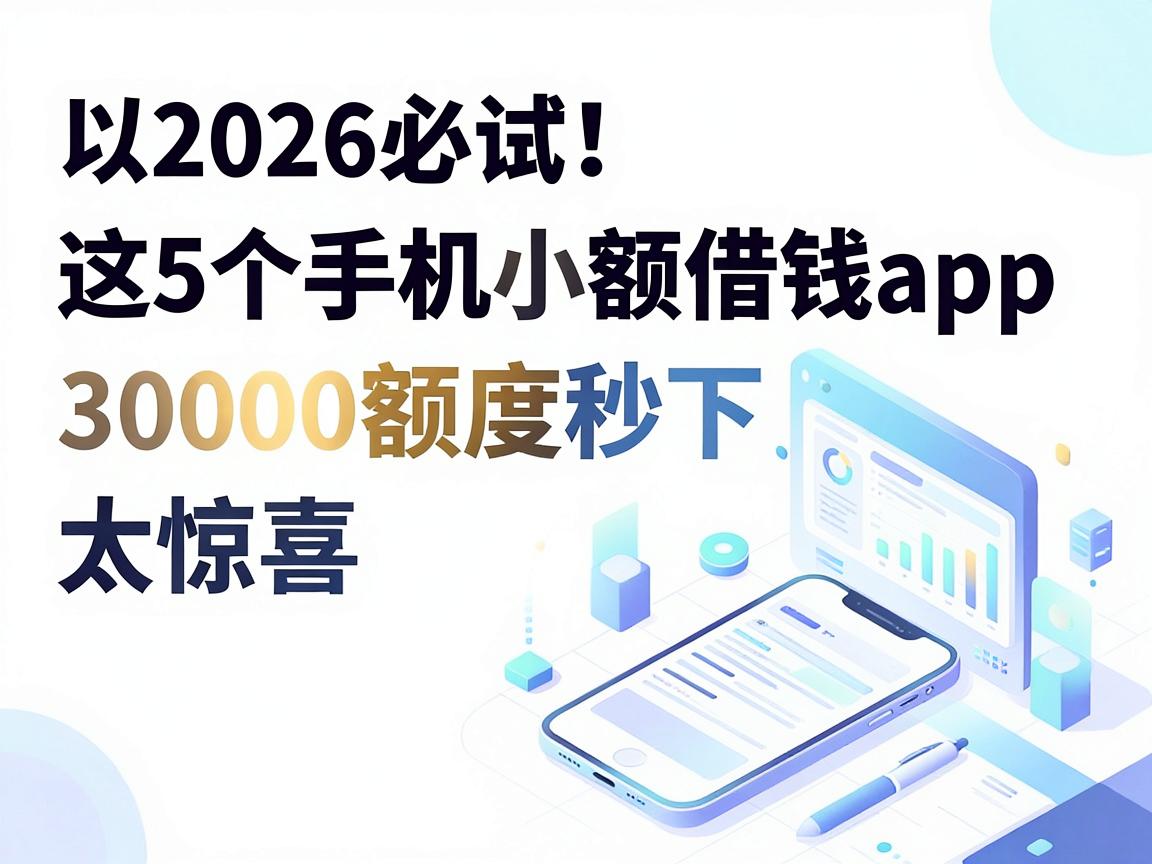 2026必试!这5个手机小额借钱app,30000额度秒下太惊喜