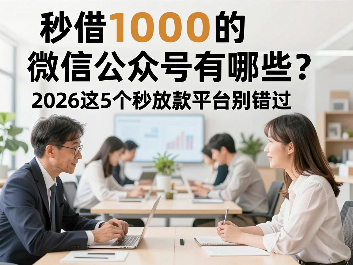 秒借1000的微信公众号有哪些?2026这5个秒放款平台别错过!