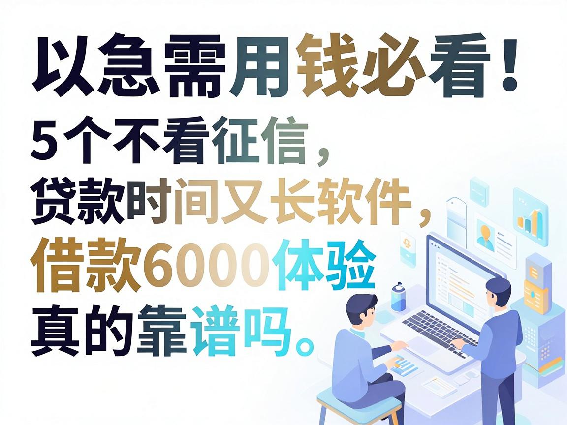急需用钱必看!这5个不看征信贷款时间又长的软件,借款6000体验真的靠谱吗